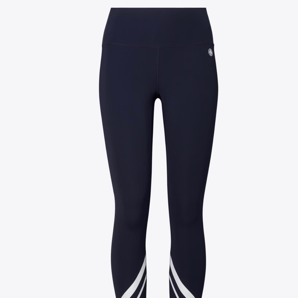 Tory Sport Women's High-Rise 7/8 Chevron Leggings, Tory Navy, US Sz s, NWT